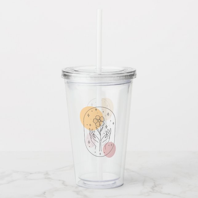 Flower Acrylic Tumbler (Front)