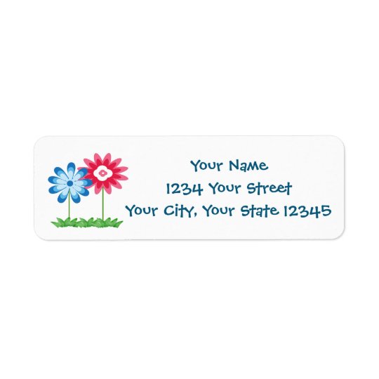Flower Address Label