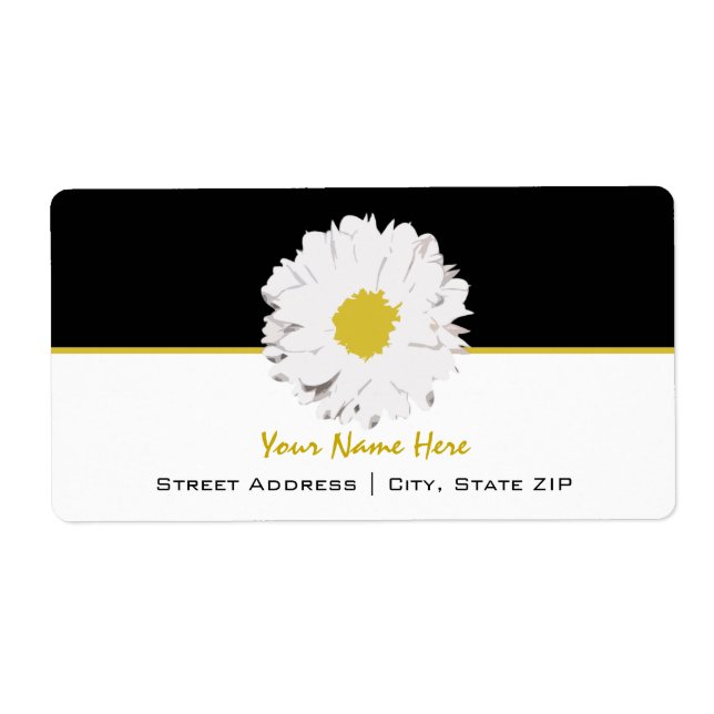 Flower Address Label - Daisy (Front)