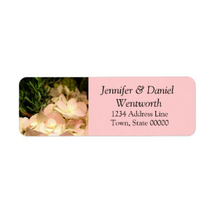 Flower Address Labels Pink Hydrangea