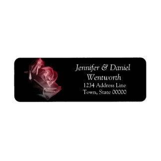 Flower Address Labels Pink Rose