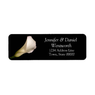 Flower Address Labels White Calla Lily