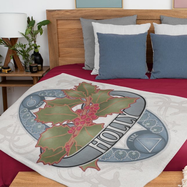 Flower Alchemy and Magic - Holly Fleece Blanket (Flower Astrology and Magic - Holly Fleece Blanket)
