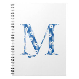 flower alphabet M (blue and dots) Notebook