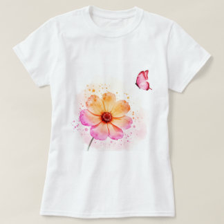Flower and a butterfly T-Shirt