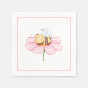 Flower and Bee Napkin