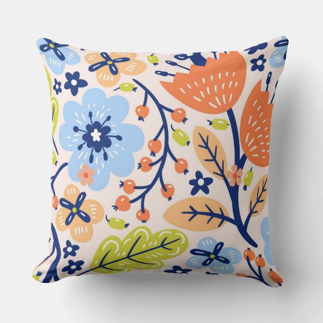 Flower and Berry Cushion (Front)