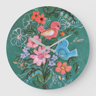 flower and bird clock