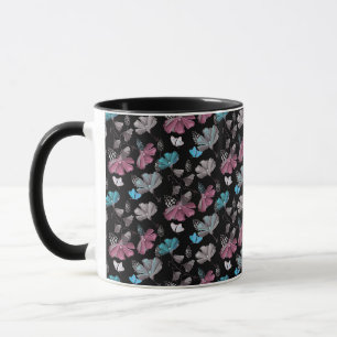 Flower and Butterflies Pattern  Mug