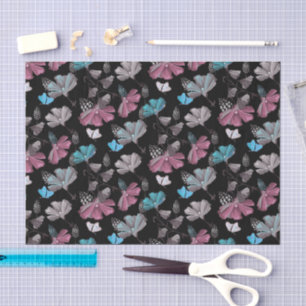 Flower and Butterflies Pattern Tissue Paper