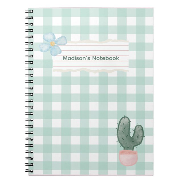 Flower and Cactus Notebook (Front)