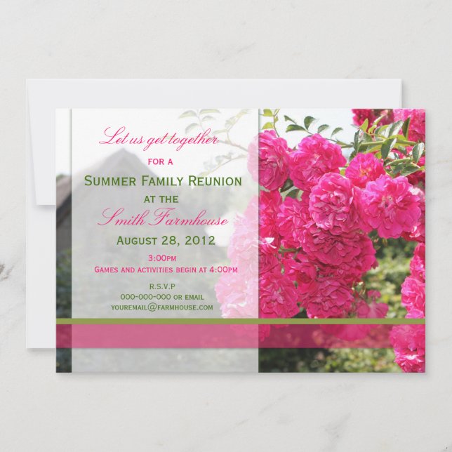 Flower and Farm Reunion Invite (Front)