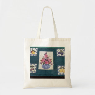 Flower and Fruit Collage Tote