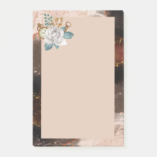 Flower and Granite Post-it Notes