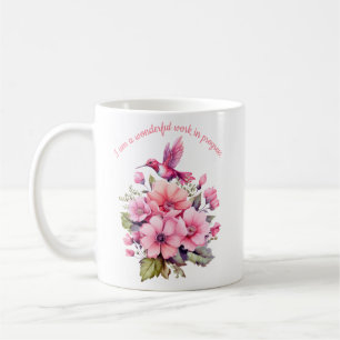 flower and humming bird inspiration coffee mug