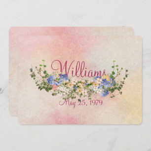 flower and ivy wedding wow renewal invitation