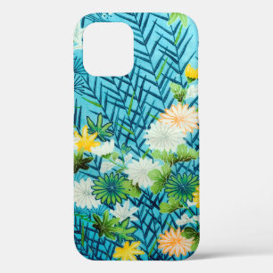 Flower and Leaf, Japanese Design iPhone 12 Case