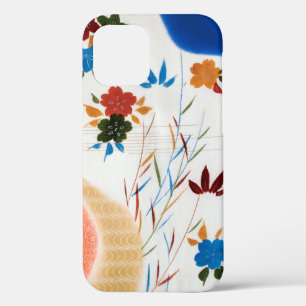 Flower and Running Water, Japanese Design iPhone 12 Case