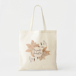 Flower and simple quote Tote Shopping Bag