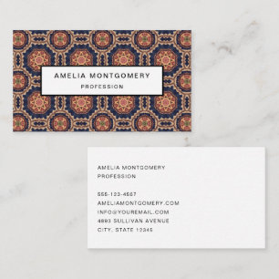 Flower and Star Shapes Decorative Design Business Card