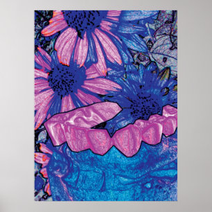 Flower And Teeth Dentist Orthodontist Poster