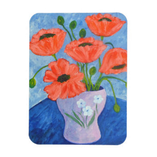 Flower and Vase Magnet