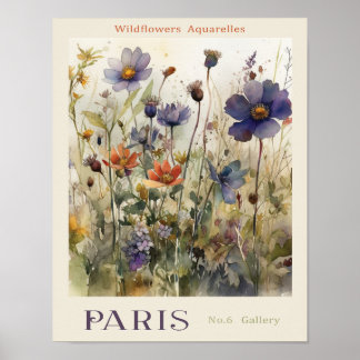 Flower Aquarelles Market Paris No. 6 Gallery Poster