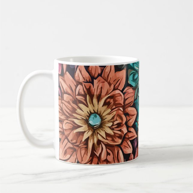 Flower arrangement coffee mug (Left)