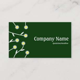 Flower Arrangement - Dark Green 003300 Business Card