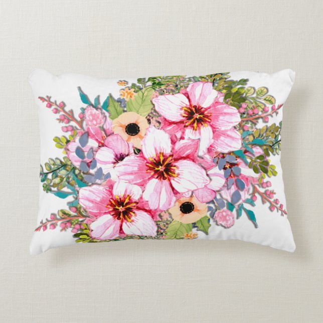Flower Arrangement Decorative Cushion (Front)