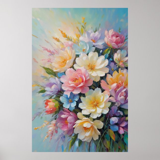 Flower Arrangement Painted Poster (Front)