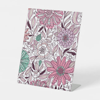 flower arranging patterns pedestal sign