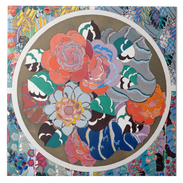 Flower Art Deco Tile (Front)