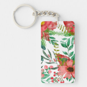 Flower Art Decor Key Ring
