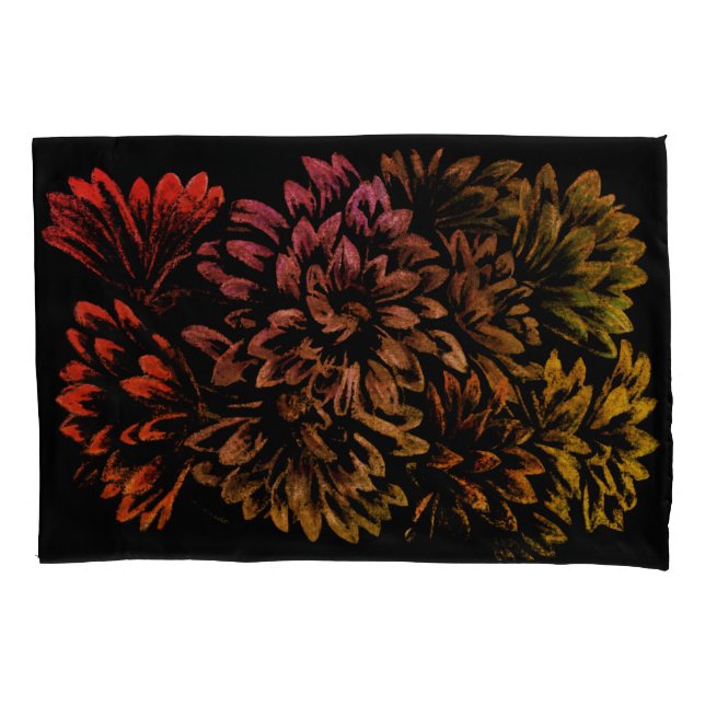 Flower Art Pillow Cases Floral Art Bedding & Decor (Front)