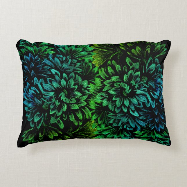 Flower Art Pillow Floral Art Throw Pillows (Front)