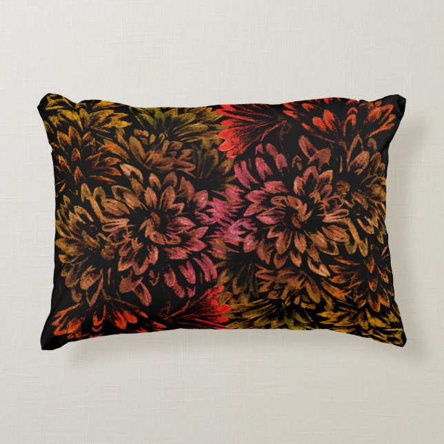 Flower Art Pillow Floral Art Throw Pillows (Front)