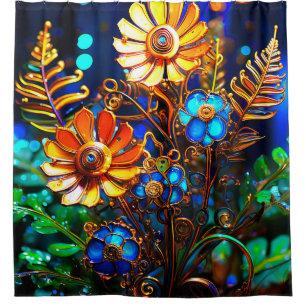 Flower Art Shower Curtain