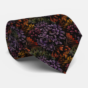 Flower Art Ties Floral Art Chrysanthemum Neck Tie