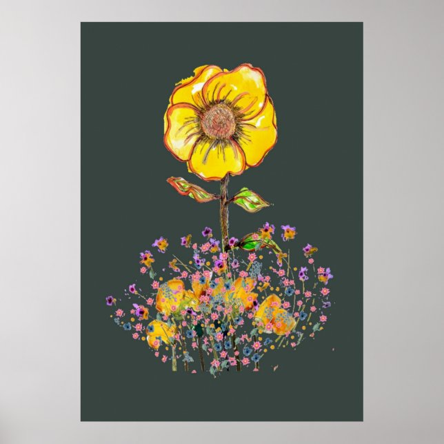 Flower Artwork Poster (Front)