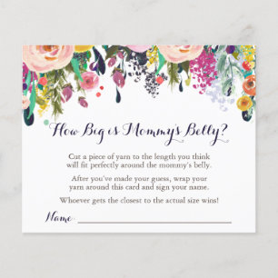 Flower Baby Shower How Big is Mummy's Belly Game