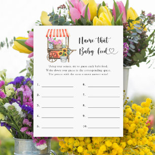 Flower baby shower - Name that baby Food game