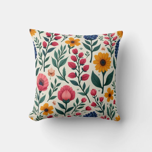 flower background cushion (Front)