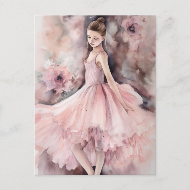 Flower Ballet Dancer Postcard (Front)
