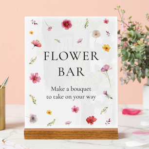 Flower Bar Acrylic Sign