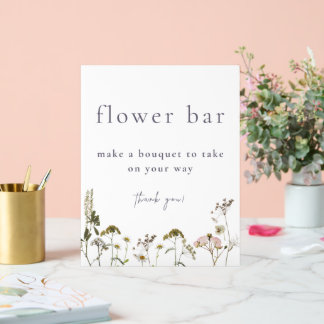 Flower Bar Bouquet Acrylic Sign