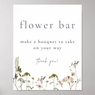 Flower Bar Bouquet Poster