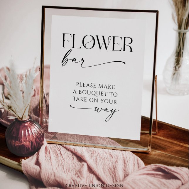 Flower Bar Bridal Shower Favours Sign (Creator Uploaded)