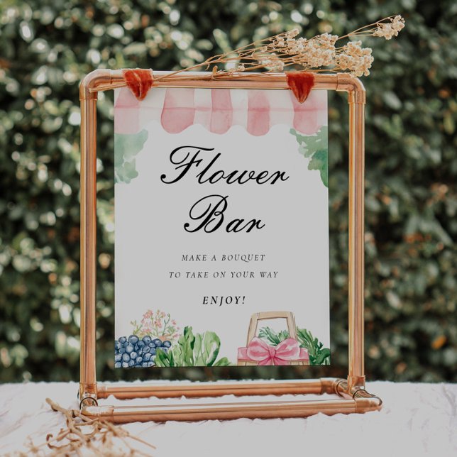 Flower Bar Fresh Off The Market Bridal Shower Sign (Creator Uploaded)