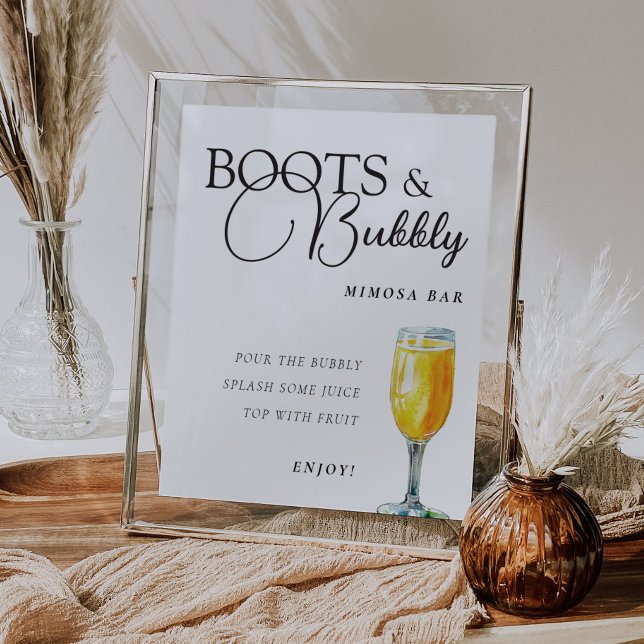 Flower Bar Sign Boots and Bubbly Bridal Shower (Creator Uploaded)